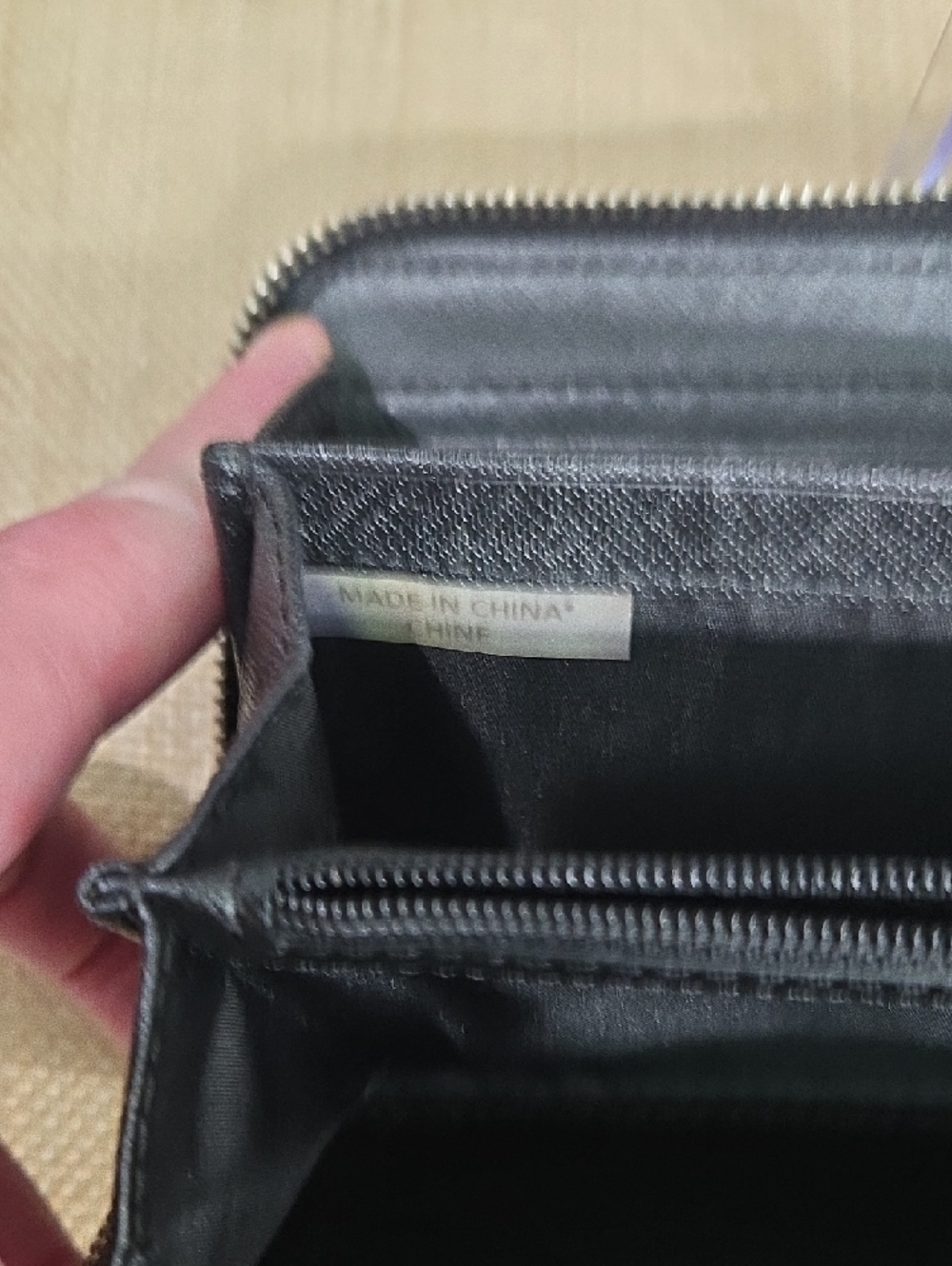 Coach Black Woven Zip-Around Wallet - Picture 6 of 9
